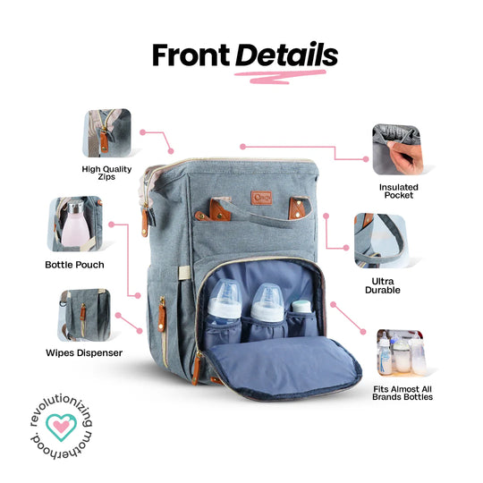 ORNAVO DIAPER BAG BLACK