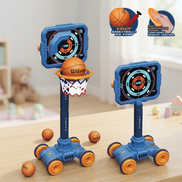 Mobile Target Vehicle Throwing Basketball Set