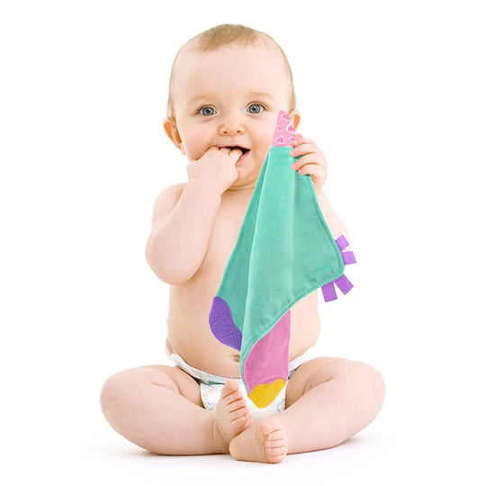Comforting Activity Blanket - Green/Pink