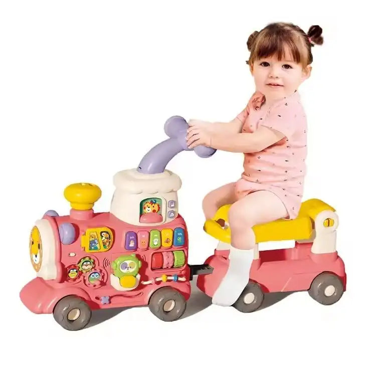 Multifunctional Ride-On Train Activity Walker | 6064 Pink