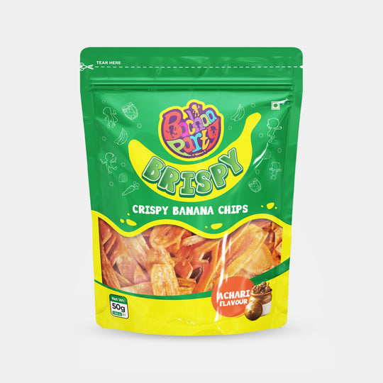 Brispy Banana Chips Achari 50g