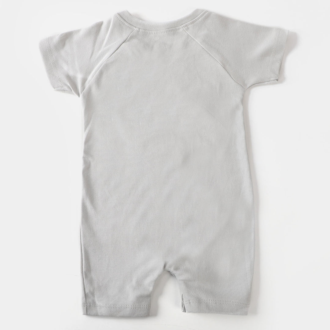 Infant Boys Knitted Romper Daddy - Barley Blue