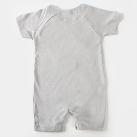 Infant Boys Knitted Romper Daddy - Barley Blue