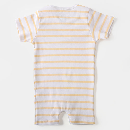 Infant Boys Knitted Romper Little King - White