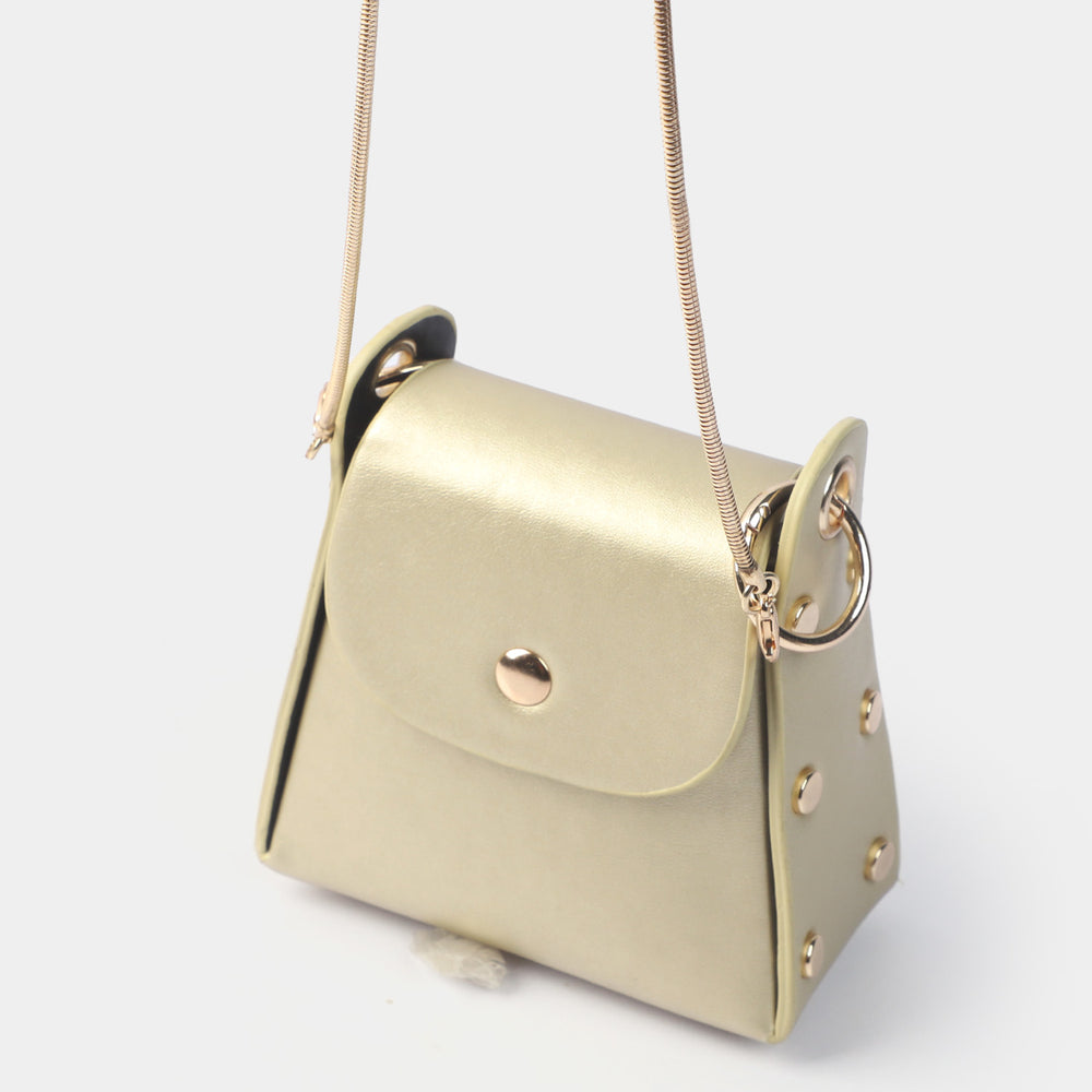Girls Fancy Hand Bag | Golden