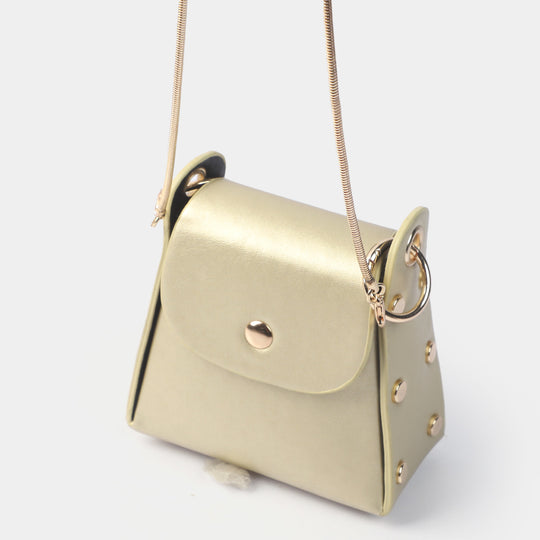 Girls Fancy Hand Bag | Golden