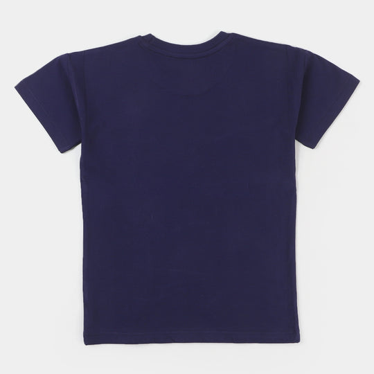 Girls Slub T-Shirt Dragon Fly - Navy Blue