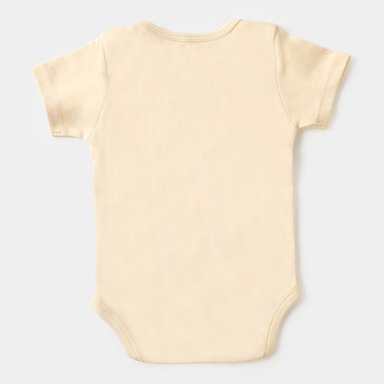 Infant Unisex Cotton Romper Waves - cream