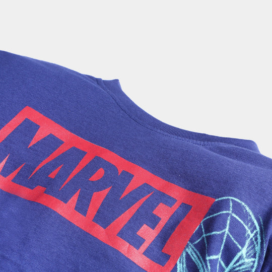 Boys Cotton T-Shirt F/S Character -Navy Blue