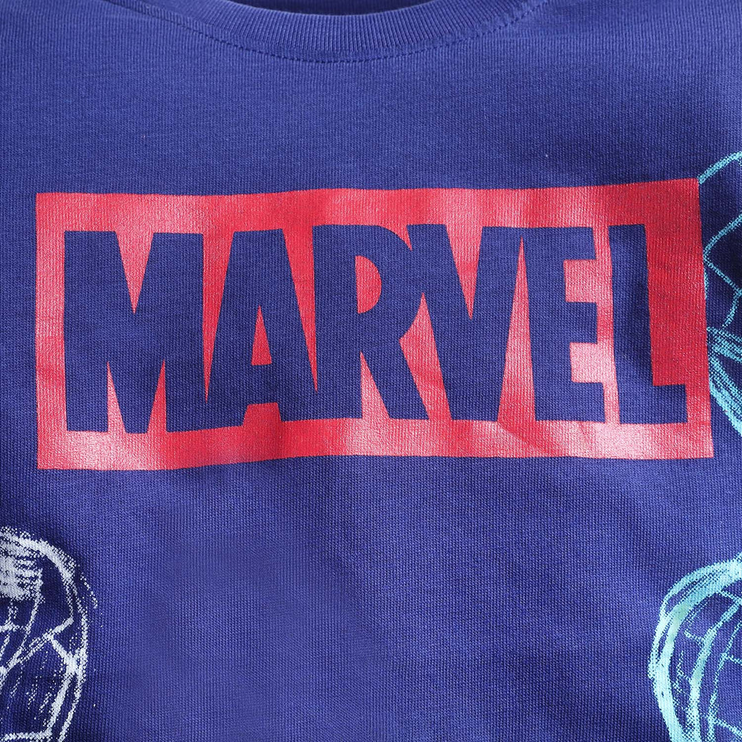Boys Cotton T-Shirt F/S Character -Navy Blue