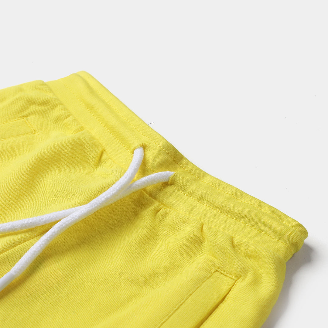 Boys Cotton Terry Knitted Short 35-B.Yellow