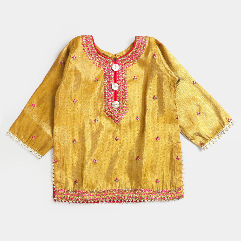 Infant Girls 2PCs Suit Rangeen-Golden