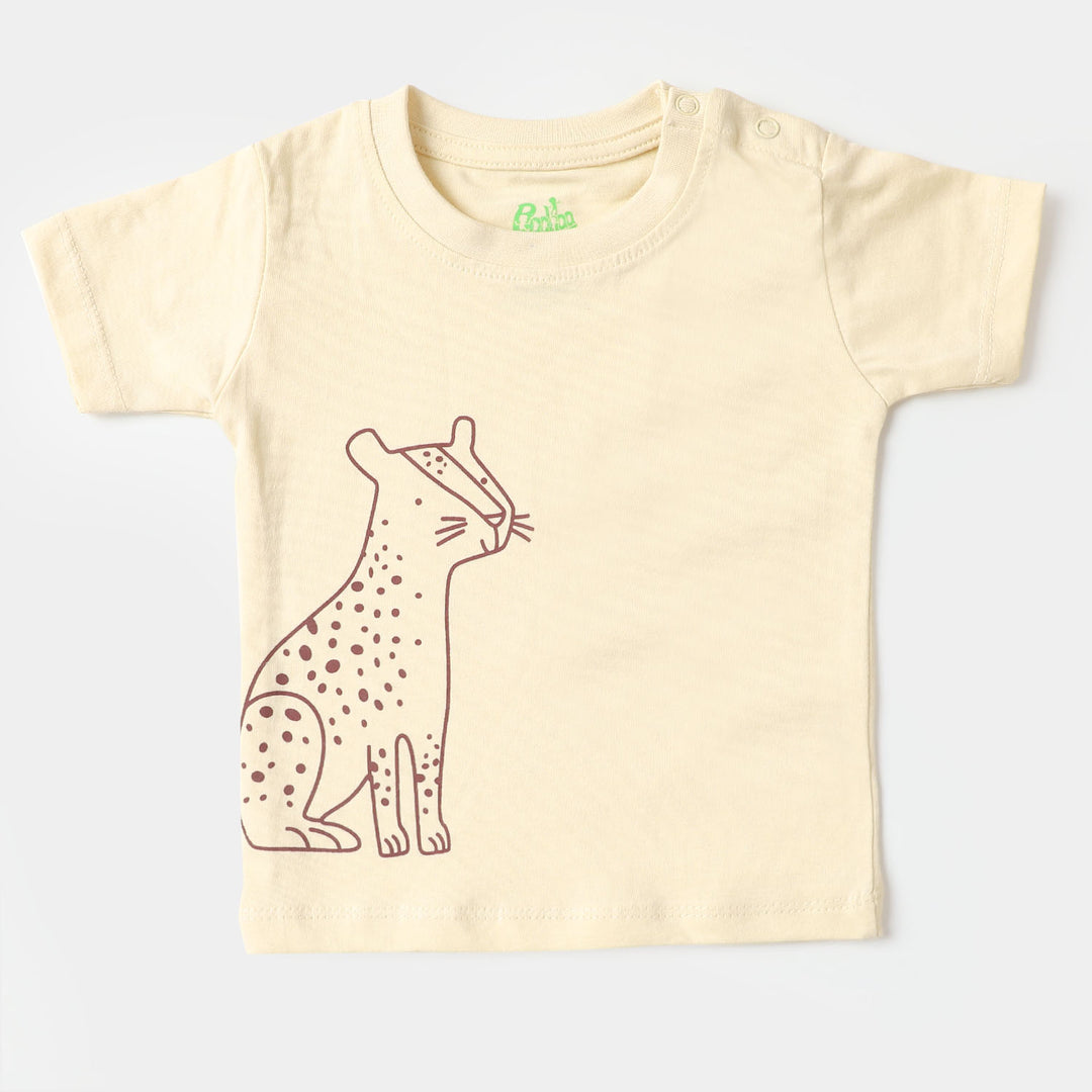 Infant Boys Cotton Set 2 PC Advanture & Tiger - Light Grey