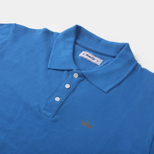 Teens Boys Polo T-Shirt Basic - INDIGO BLUE