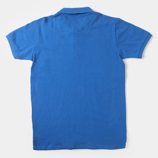 Teens Boys Polo T-Shirt Basic - INDIGO BLUE