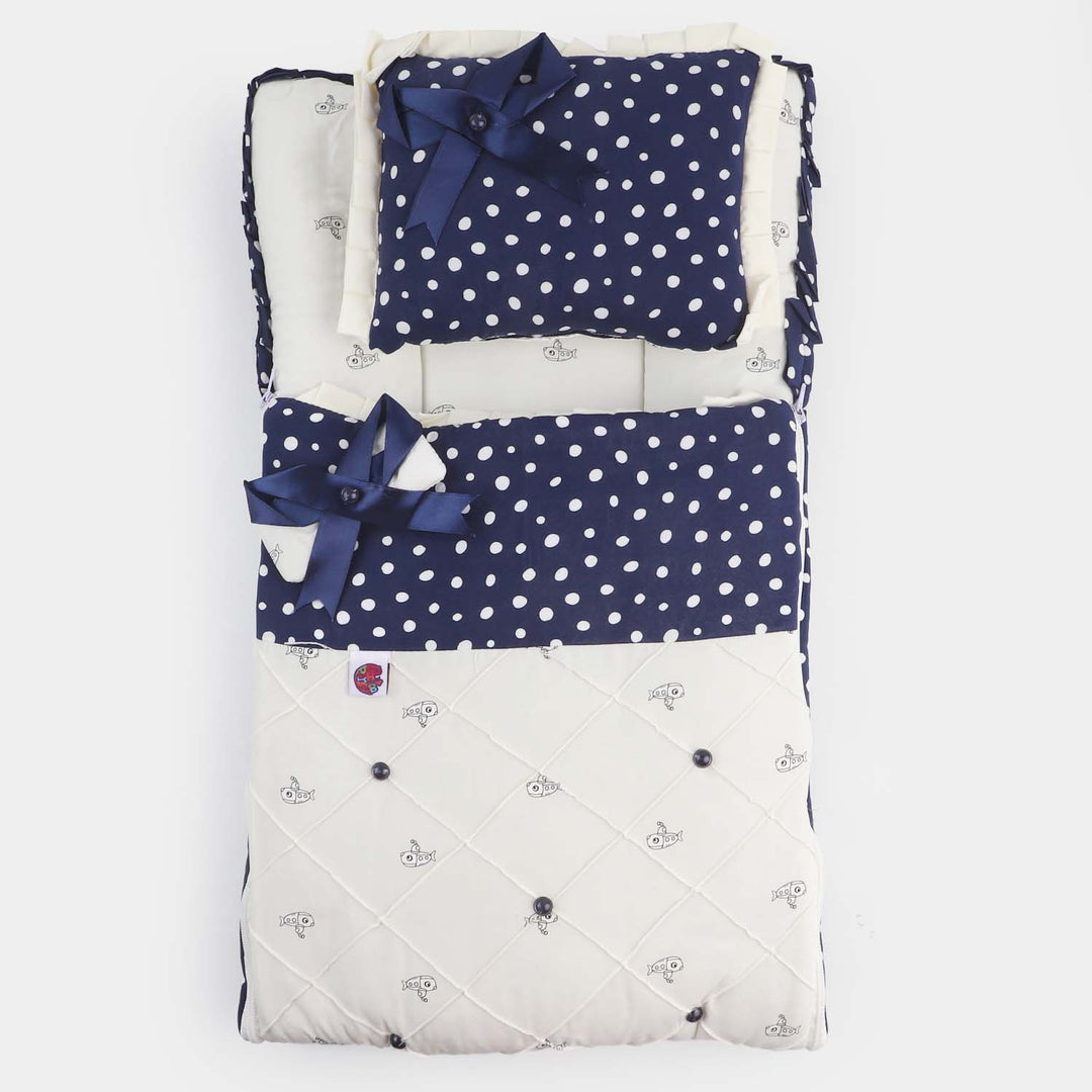 Baby Carry Nest Fancy With Pillow Blue