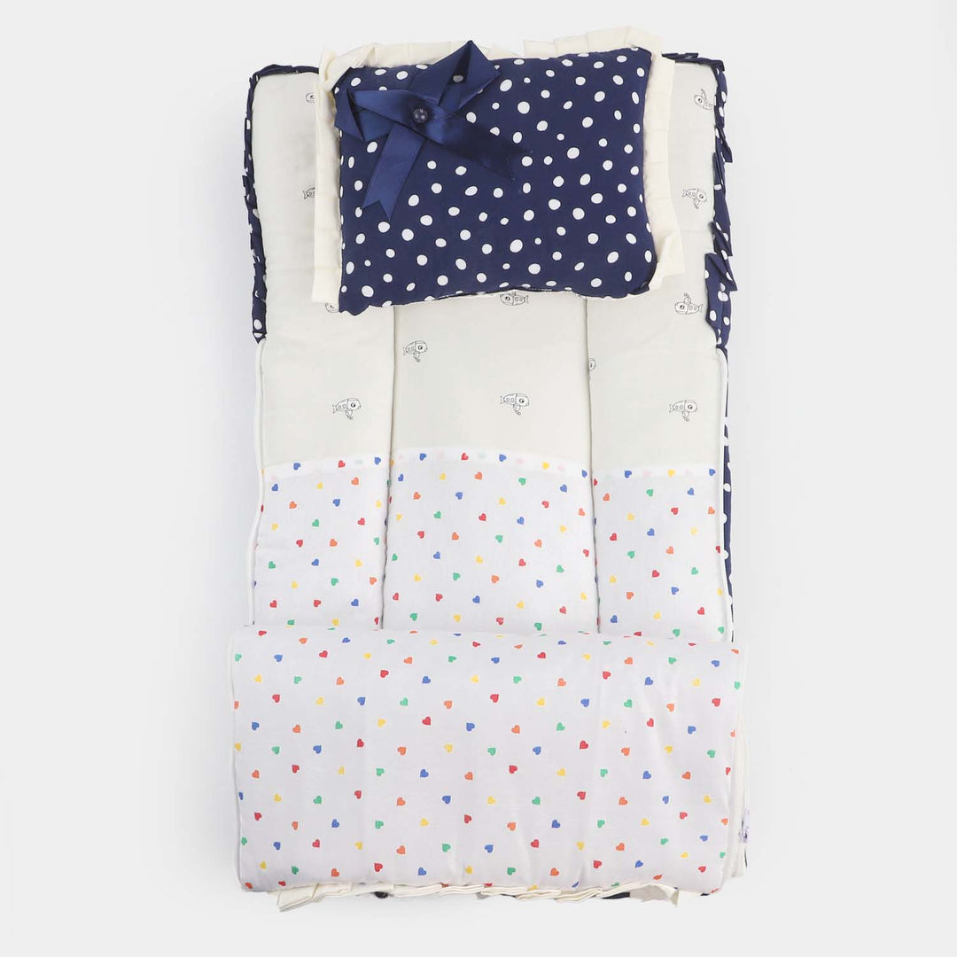 Baby Carry Nest Fancy With Pillow Blue