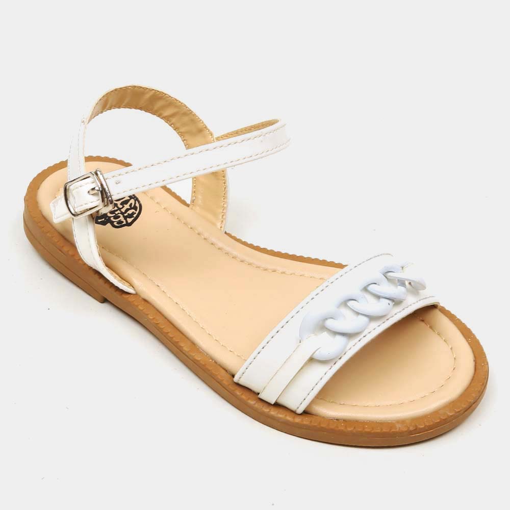 Girls 40-4 Sandal – White