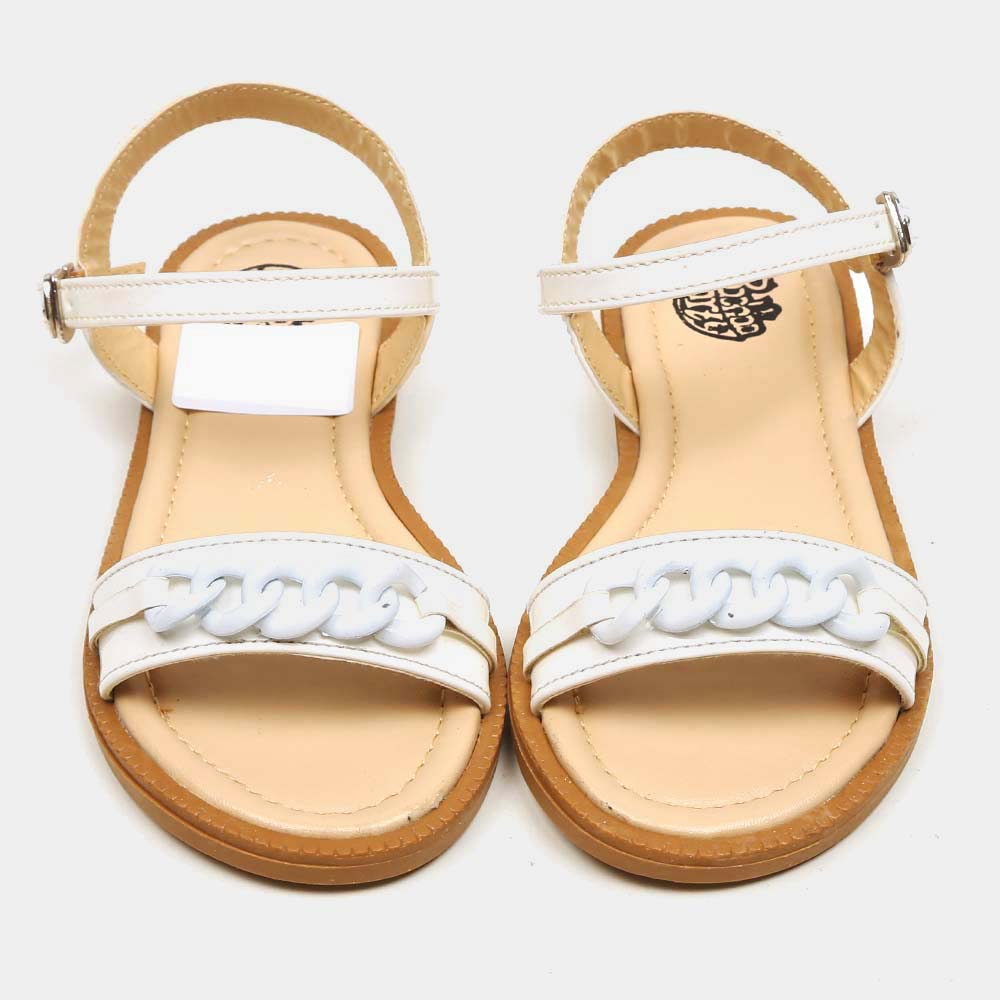 Girls 40-4 Sandal – White