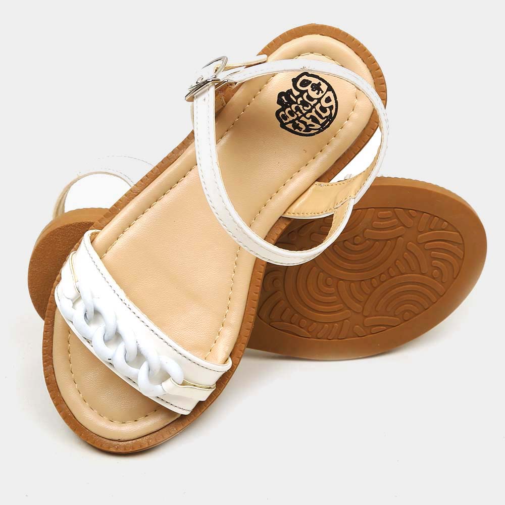 Girls 40-4 Sandal – White