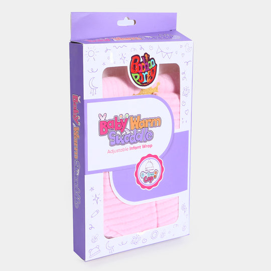 Baby Warm Swaddle With Cap | Pink