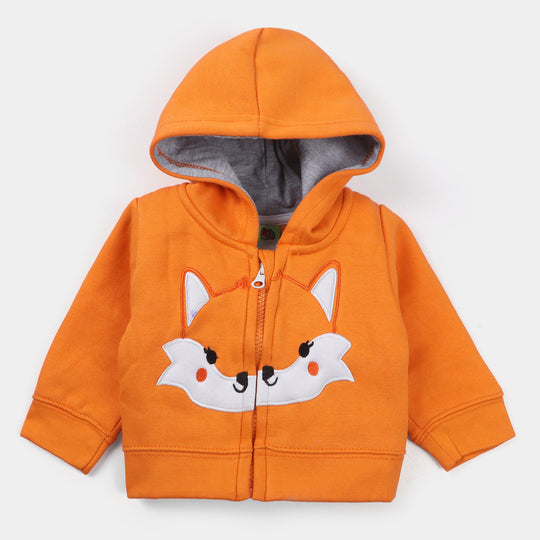 Infant Boys Fleece Knitted Jacket CHARACTER -ORANGE