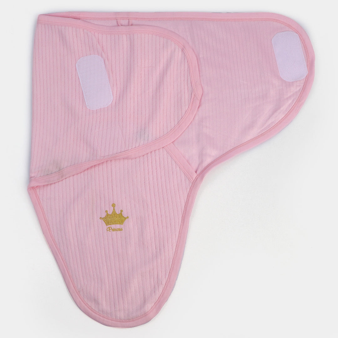 Baby Warm Swaddle With Cap | Pink