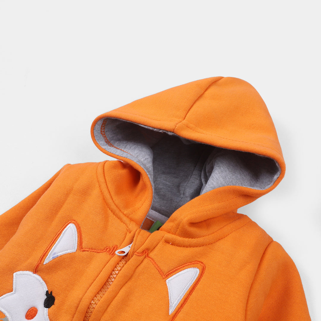 Infant Boys Fleece Knitted Jacket CHARACTER -ORANGE