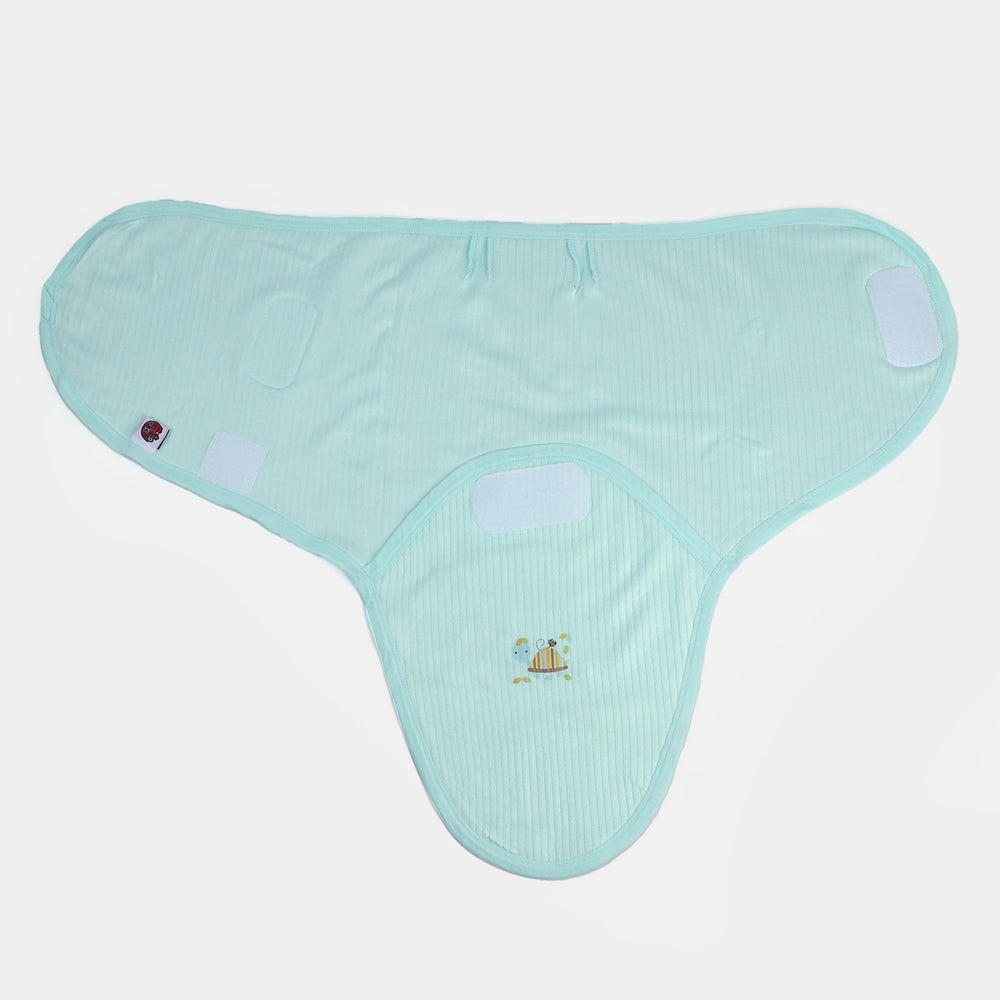Baby Warm Swaddle With Cap | Green