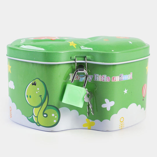 Metal Coin/Money With Lock Box For Kids