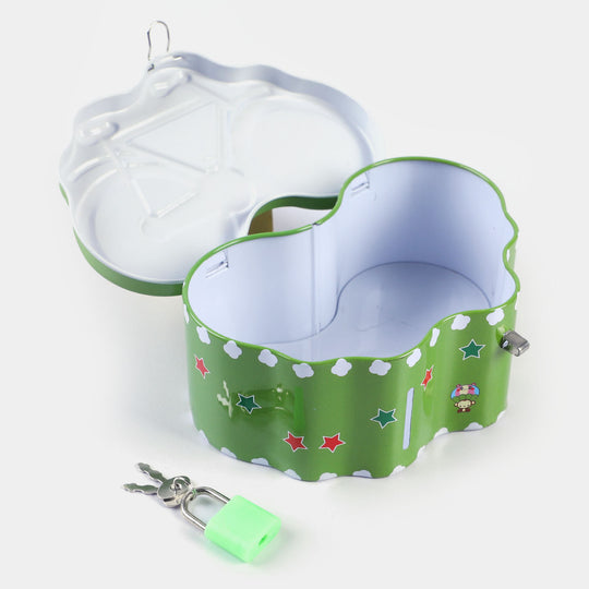 Metal Coin/Money With Lock Box For Kids