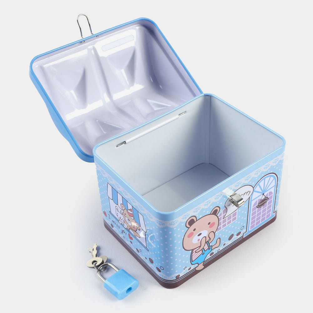 Metal Coin/Money With Lock Box For Kids