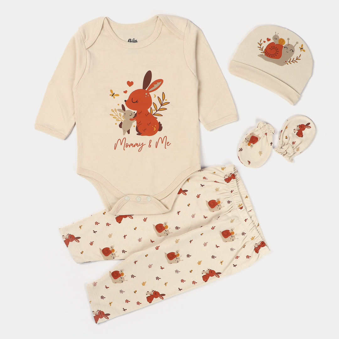 Infant Girls Set 4Pc Mummy's Girl-B. Cream
