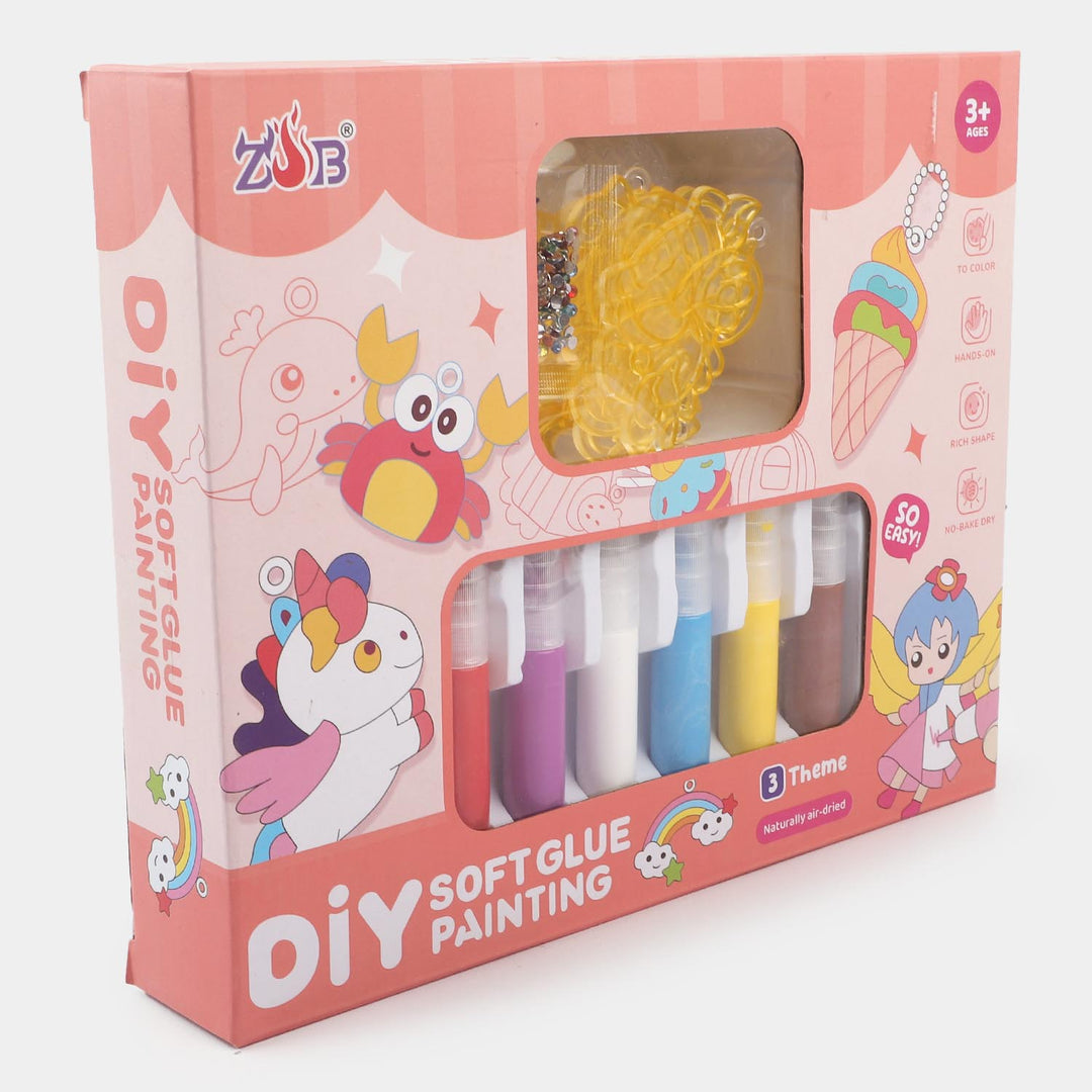 DIY Soft Glue Painting Art For Kids