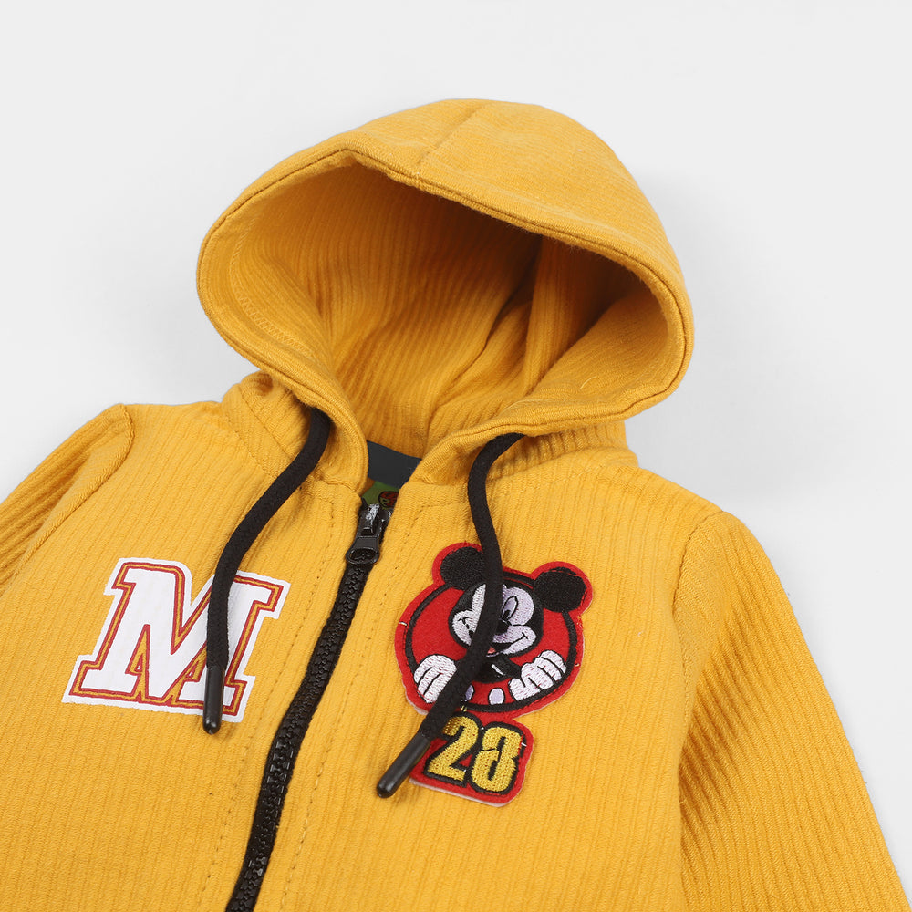 Infant Boys Fleece Knitted Jacket Character-Citrus