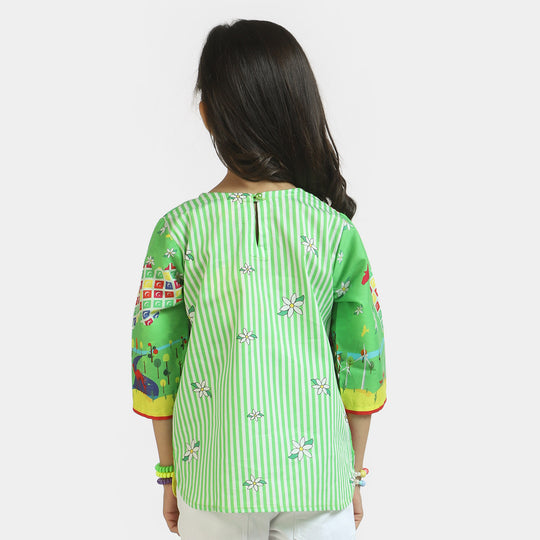 Girls Independence Mera Pakistan Top – Green