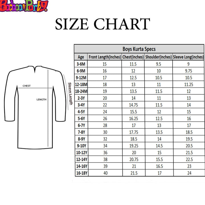 Infant Boys Cotton Basic Kurta - Purple
