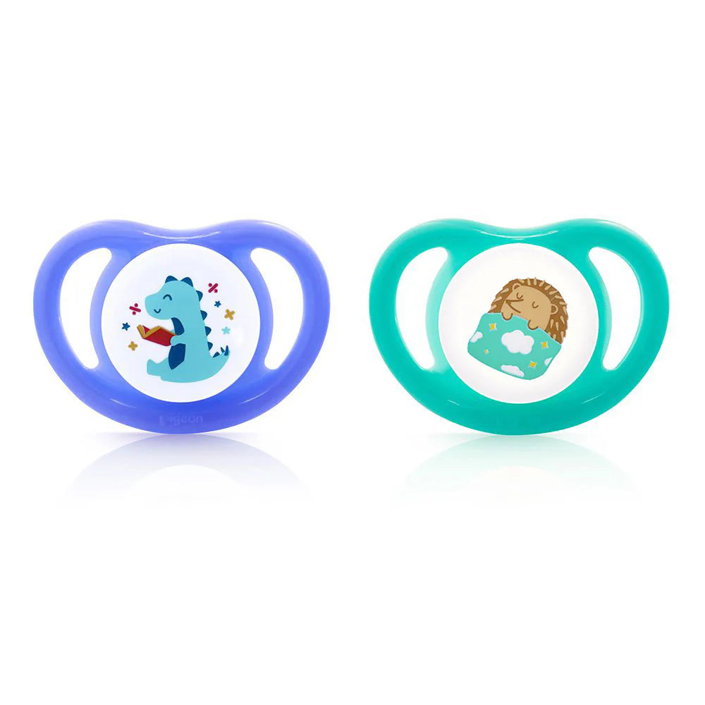 PIGEON MINILIGHT SOFTEST SILICONE BOY PACIFIER 2PCS - M