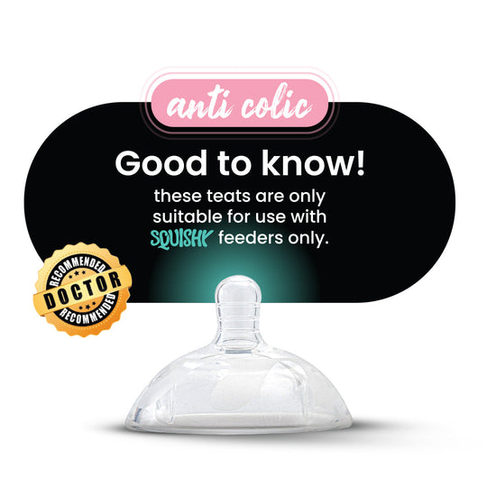 SQUISHY FEEDER NIPPLE 6M+ FAST FLOW