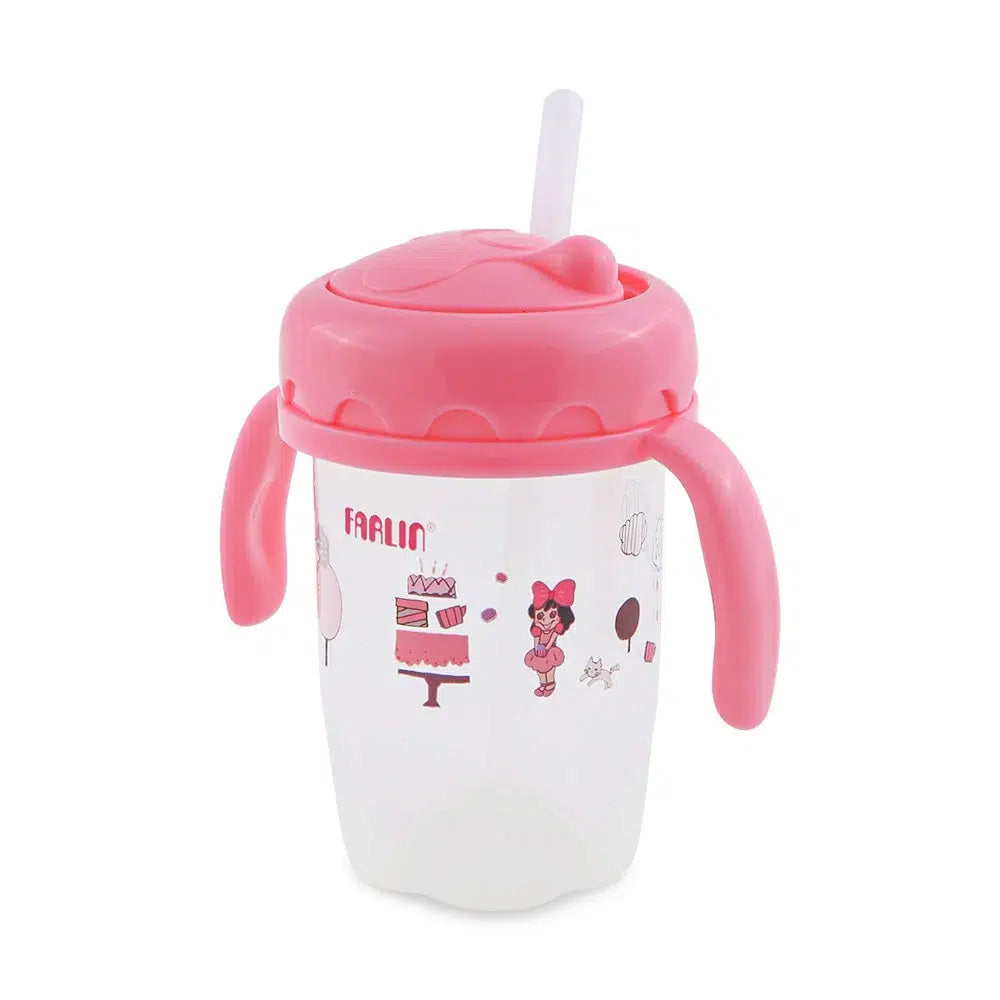 Farlin Straw Training Cup 240ML - Pink