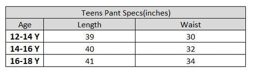 Teens Boys Denim Rigid Pant Basic-Dark Blue