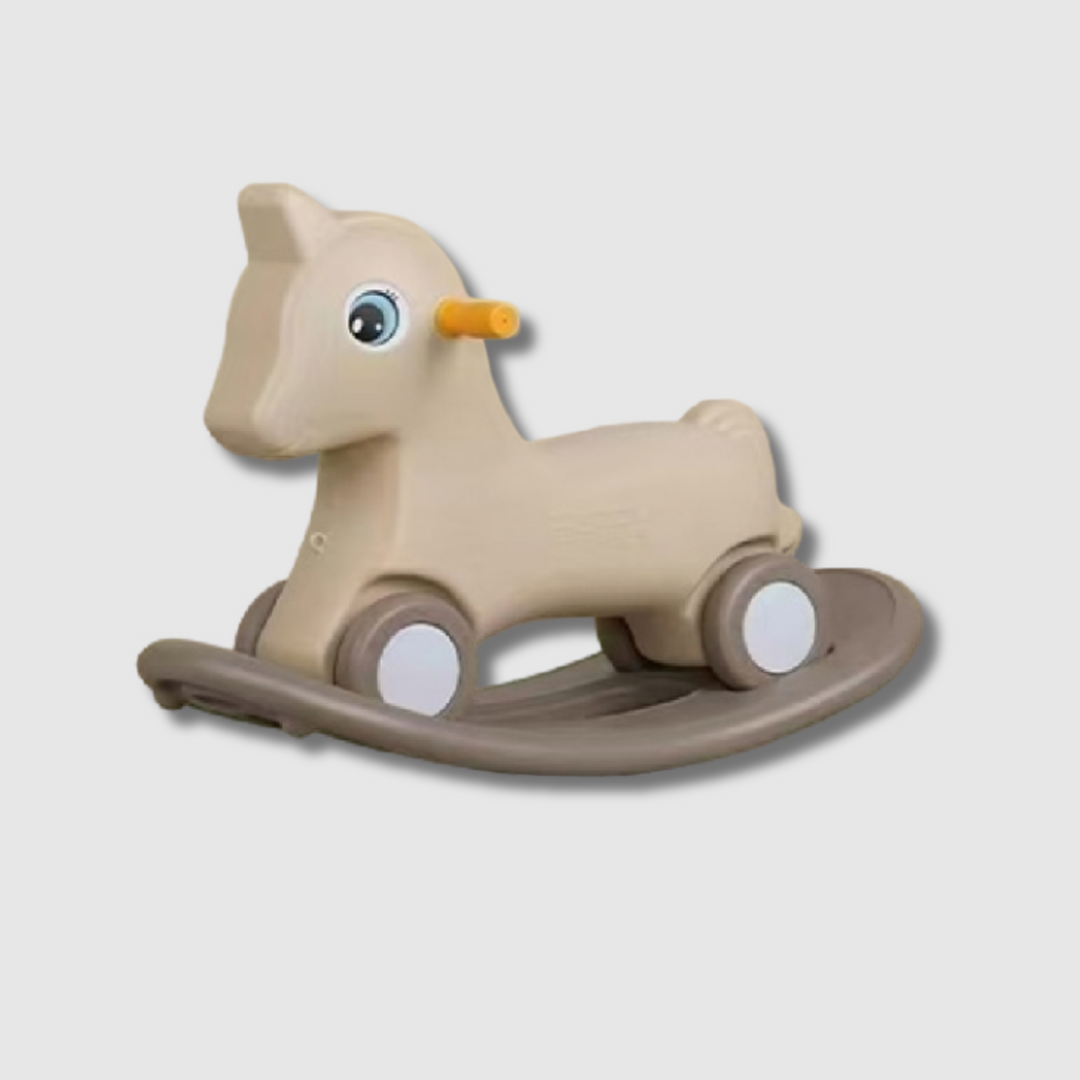 3-in-1 Kids Rocking Horse with Ride On | 616 Brown
