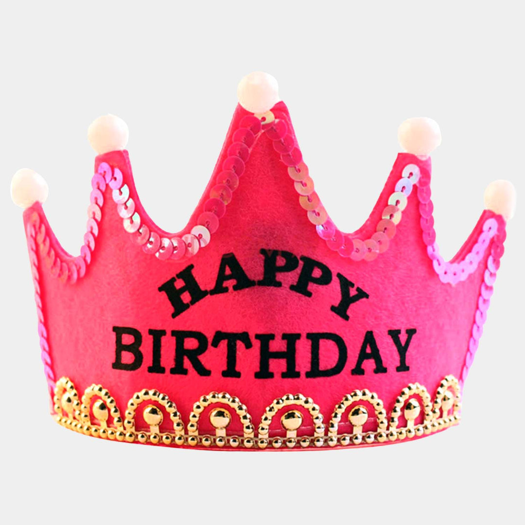Happy Birthday Crown Cap/Hat With Light