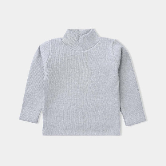 Infant Unisex Thermal Inner Turtle Neck-H.grey
