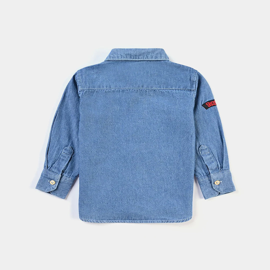 Infant Boys Denim rigid Shirt-LT.Blue