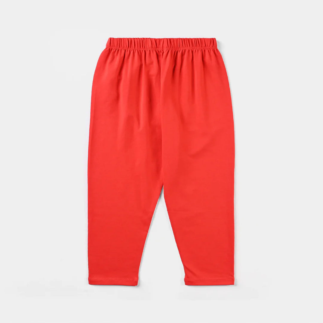 Infant Girls Lycra Jersey Tights - Red