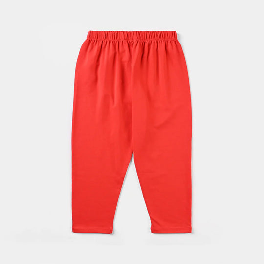 Infant Girls Lycra Jersey Tights - Red