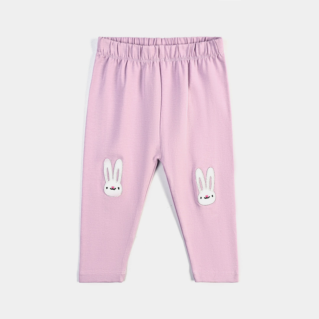 Infant Girls Lycra Jersey Emb Tights Rabbit
