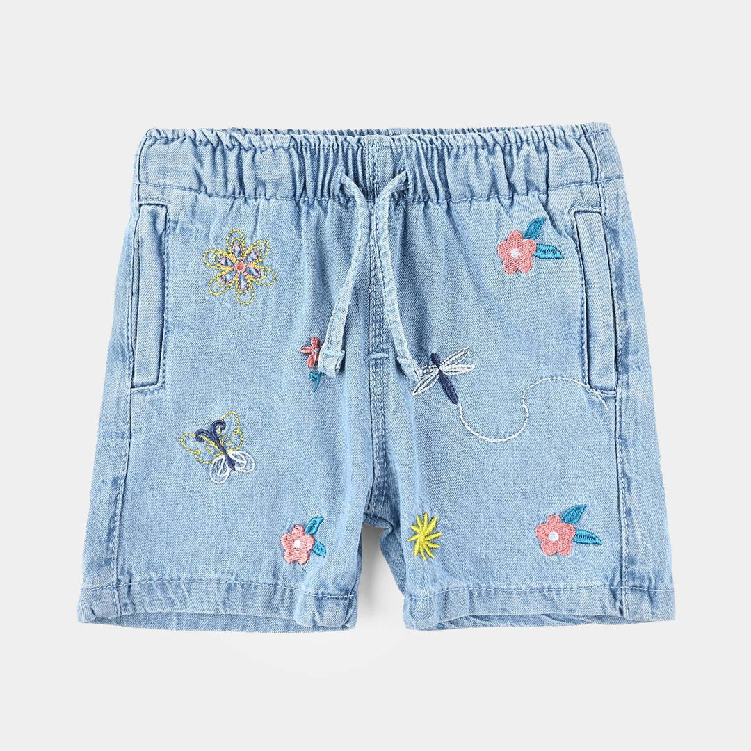 Girls Denim rigid Short Rainbow-Ice Blue