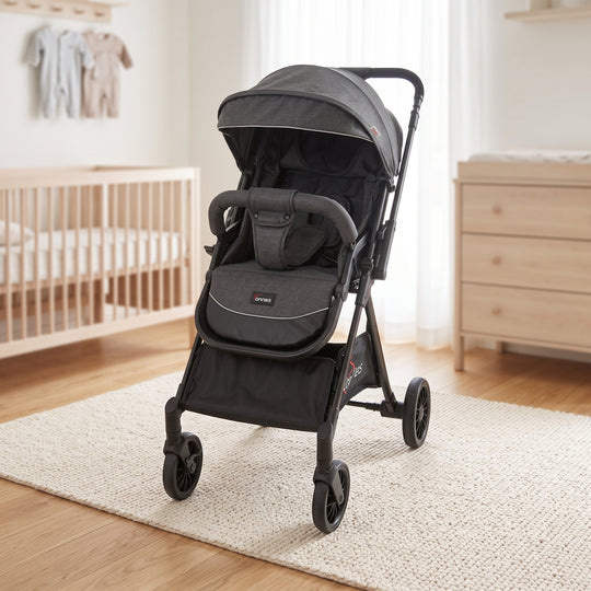 TINNIES REVERSIBLE BABY STROLLER - BLACK